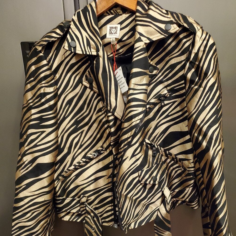 ANNE KLEIN VICUNA/ANNE BLACK CMB JACKET (SIZE 8)